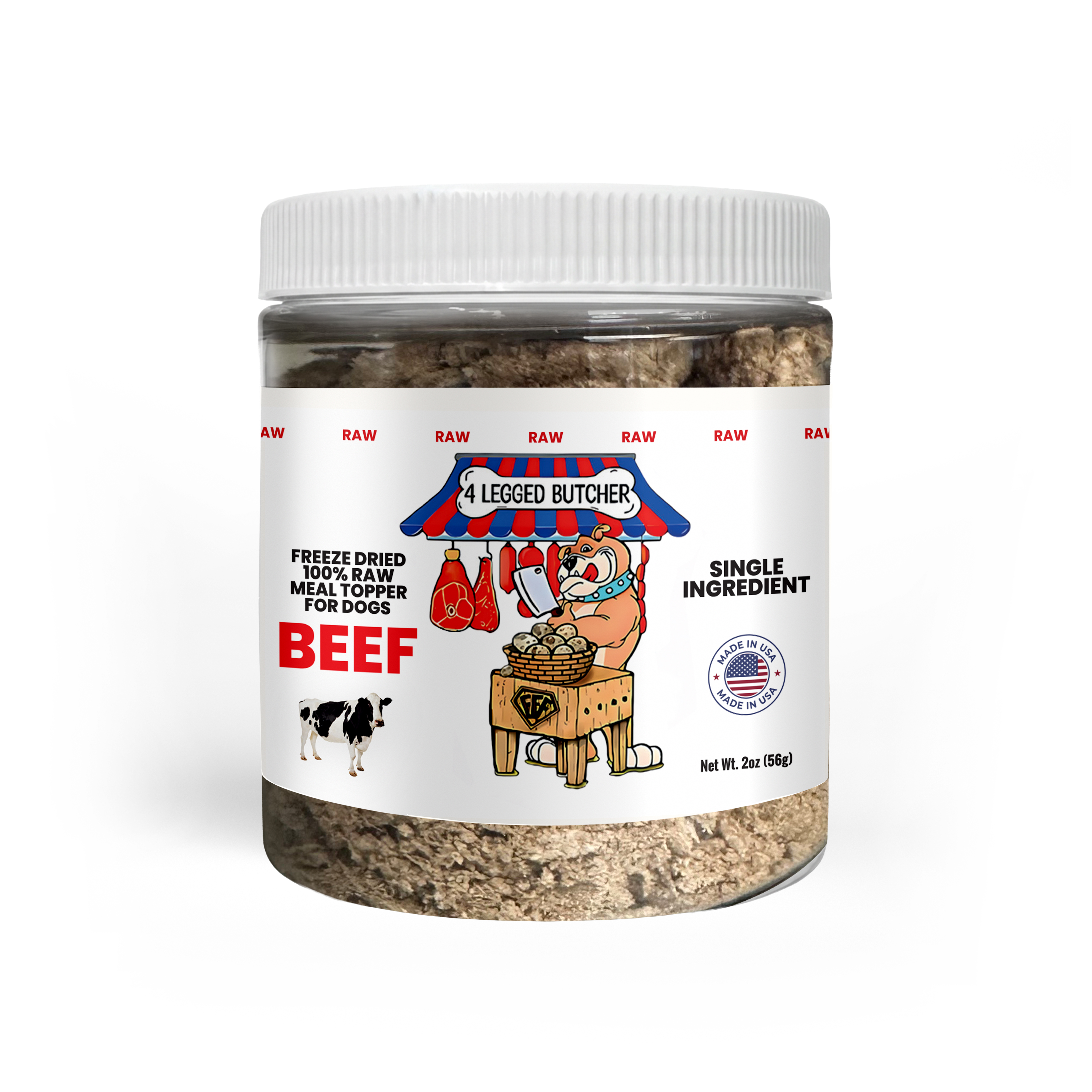 FREEZE DRIED 100% RAW MEAL TOPPER FOR DOGS (BEEF)