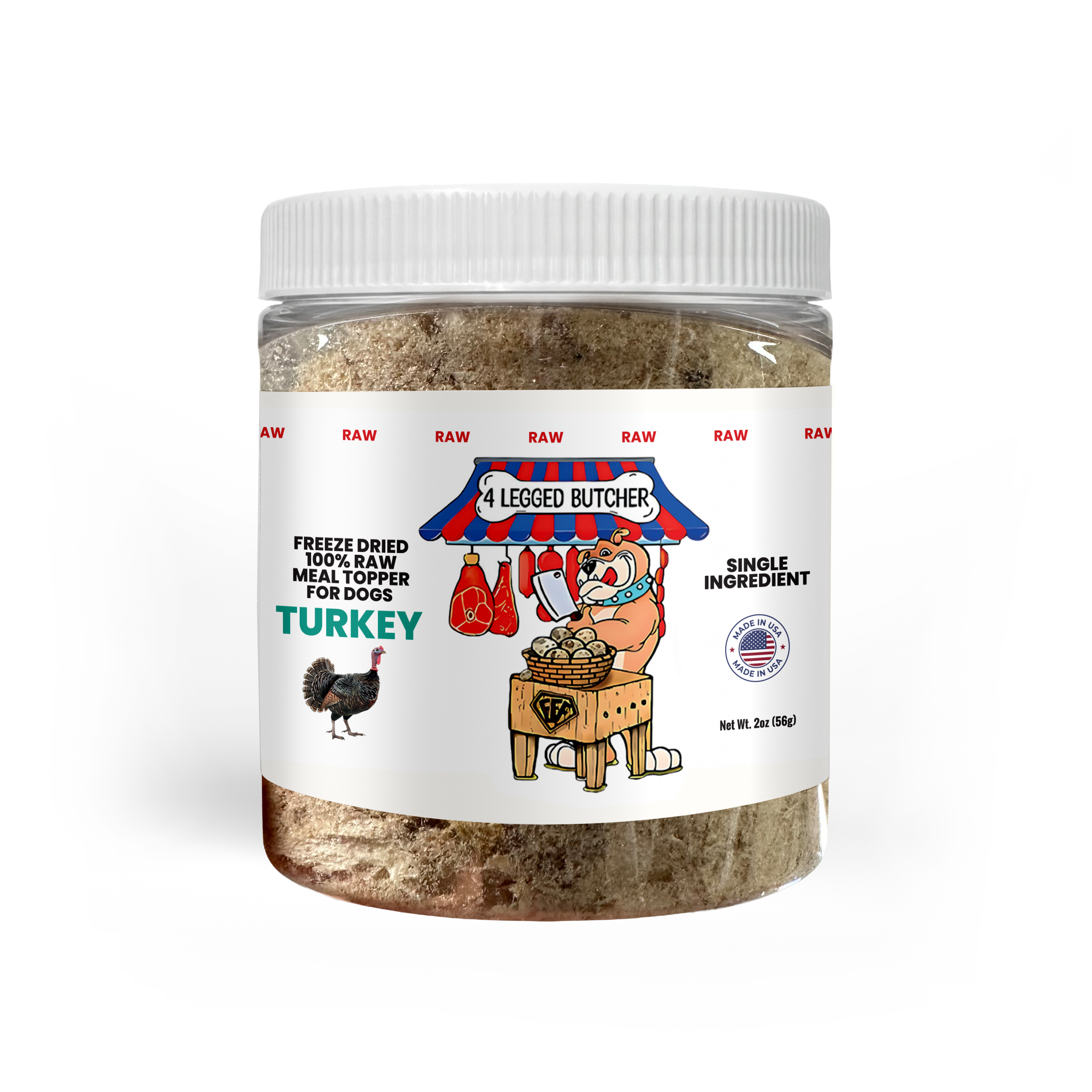 FREEZE DRIED 100% RAW MEAL TOPPER (TURKEY) FOR DOGS