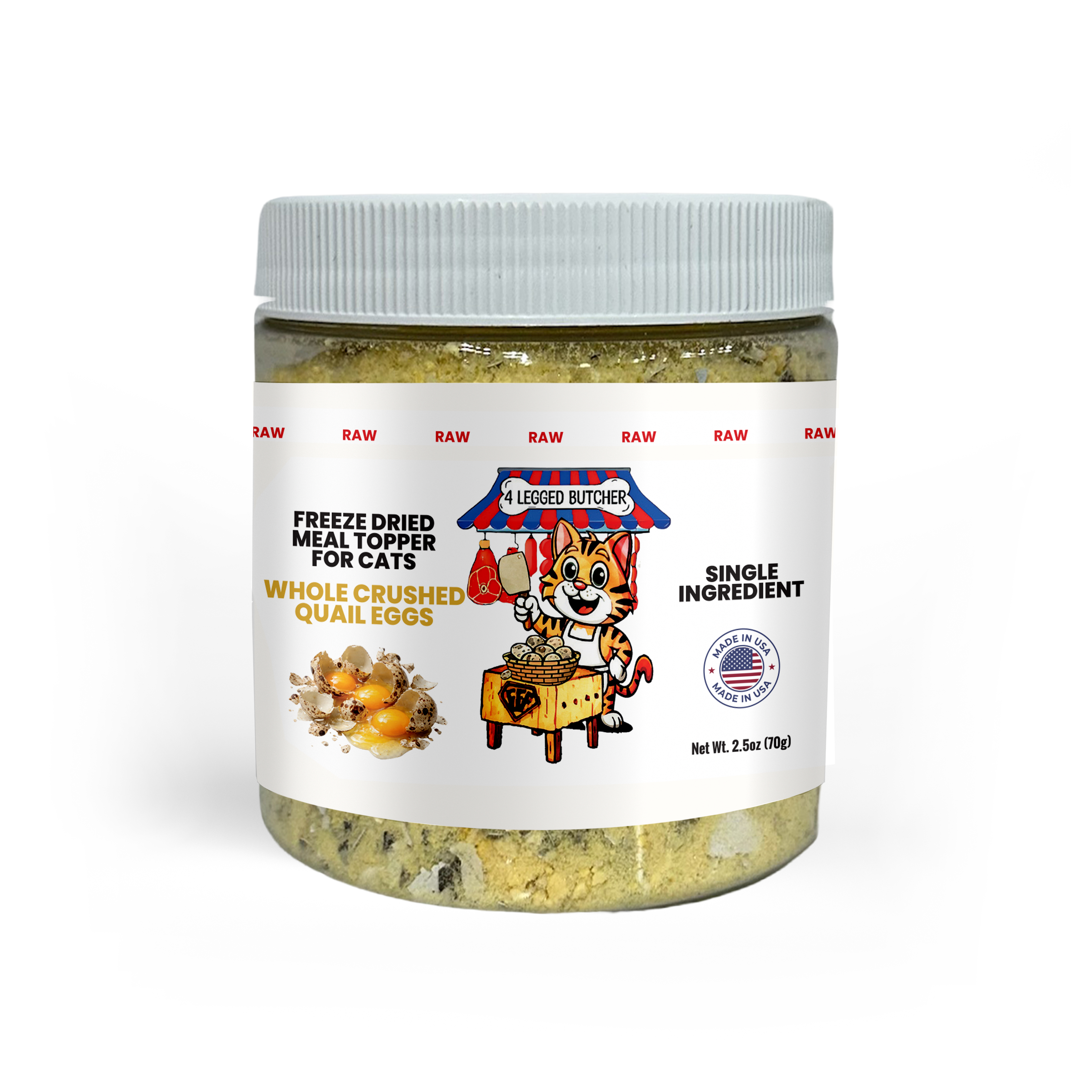 FREEZE DRIED MEAL TOPPER 100% WHOLE (CRUSHED QUAIL EGG) FOR CATS