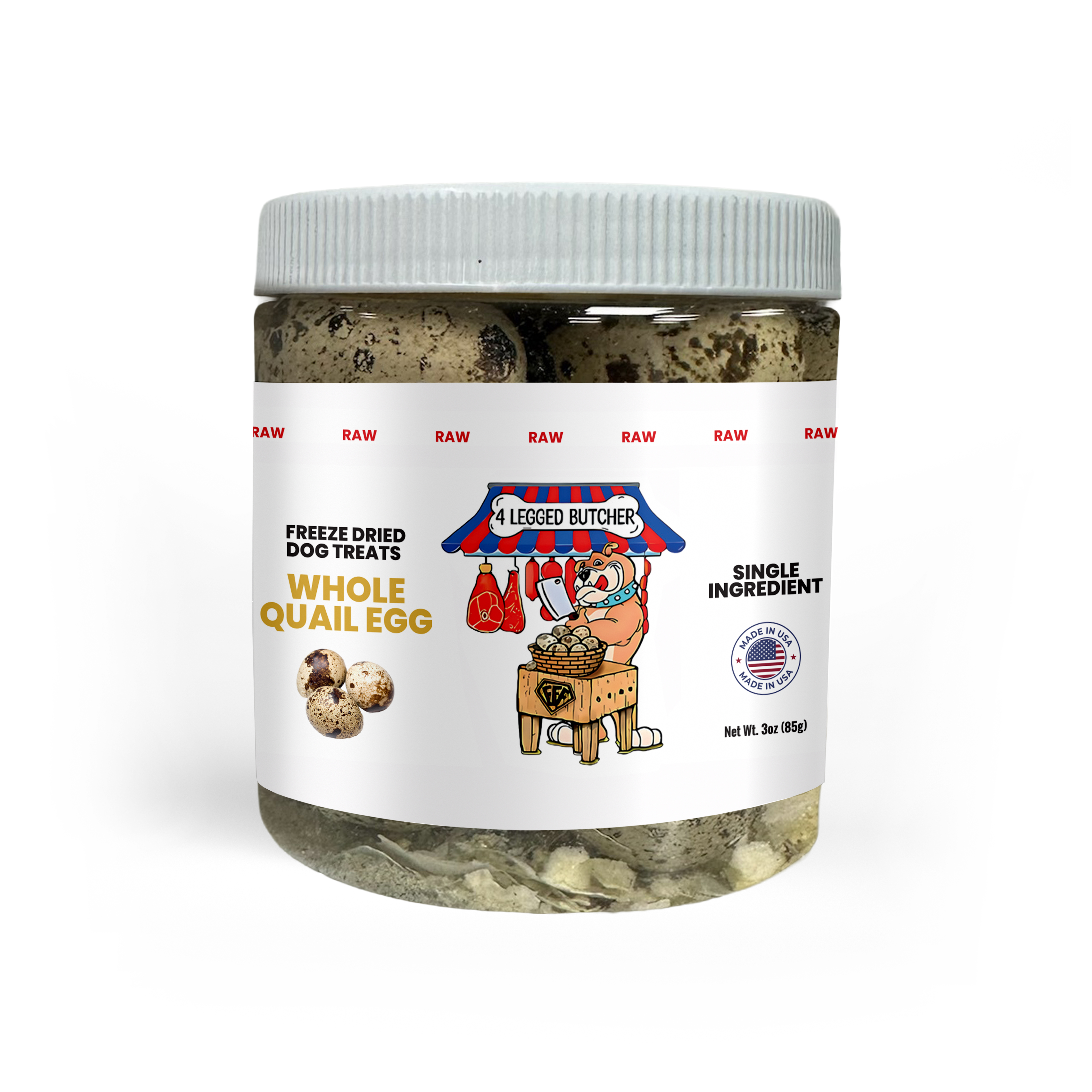 FREEZE DRIED 100% RAW WHOLE QUAIL EGG DOG TREATS
