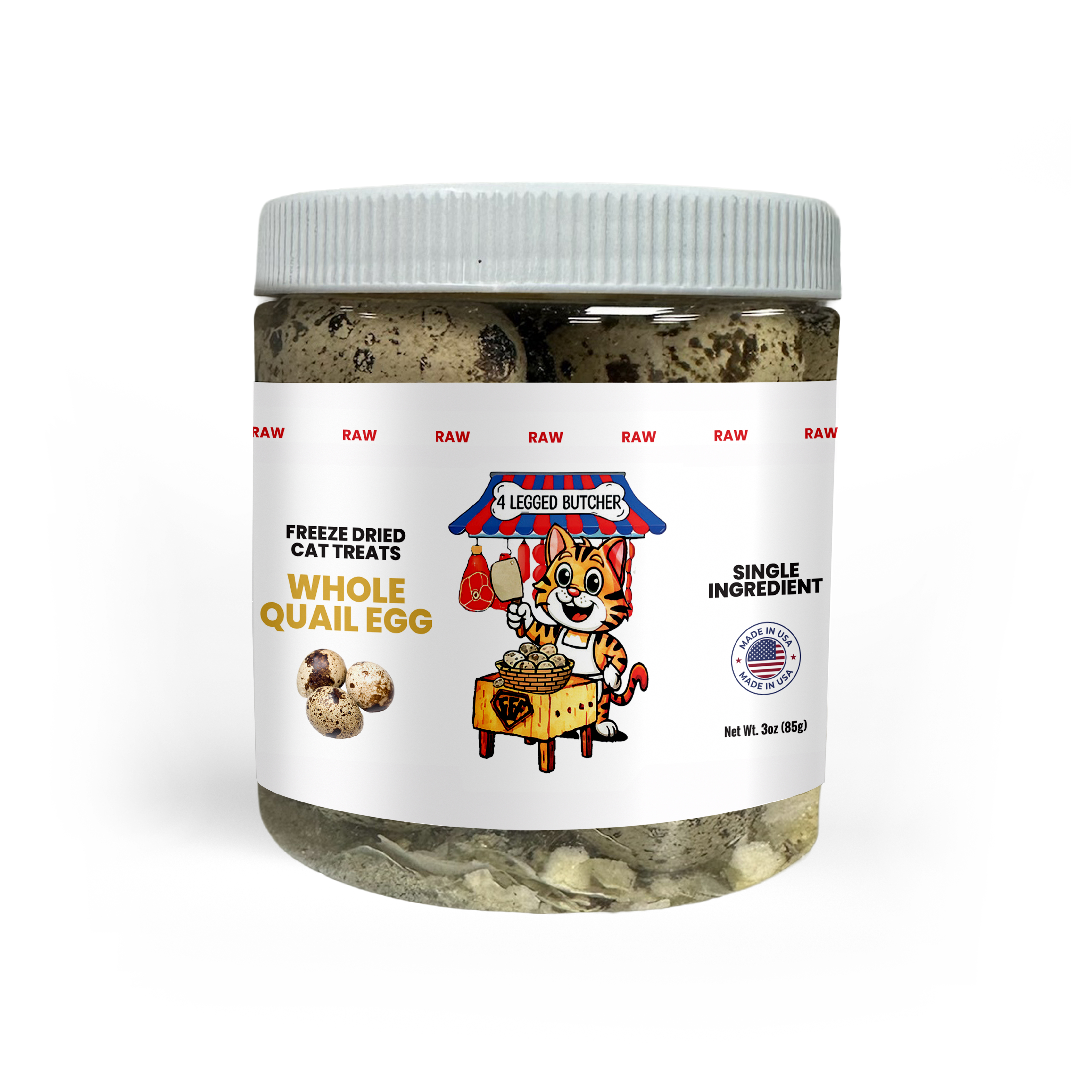 FREEZE DRIED 100% RAW WHOLE QUAIL EGG CAT TREATS