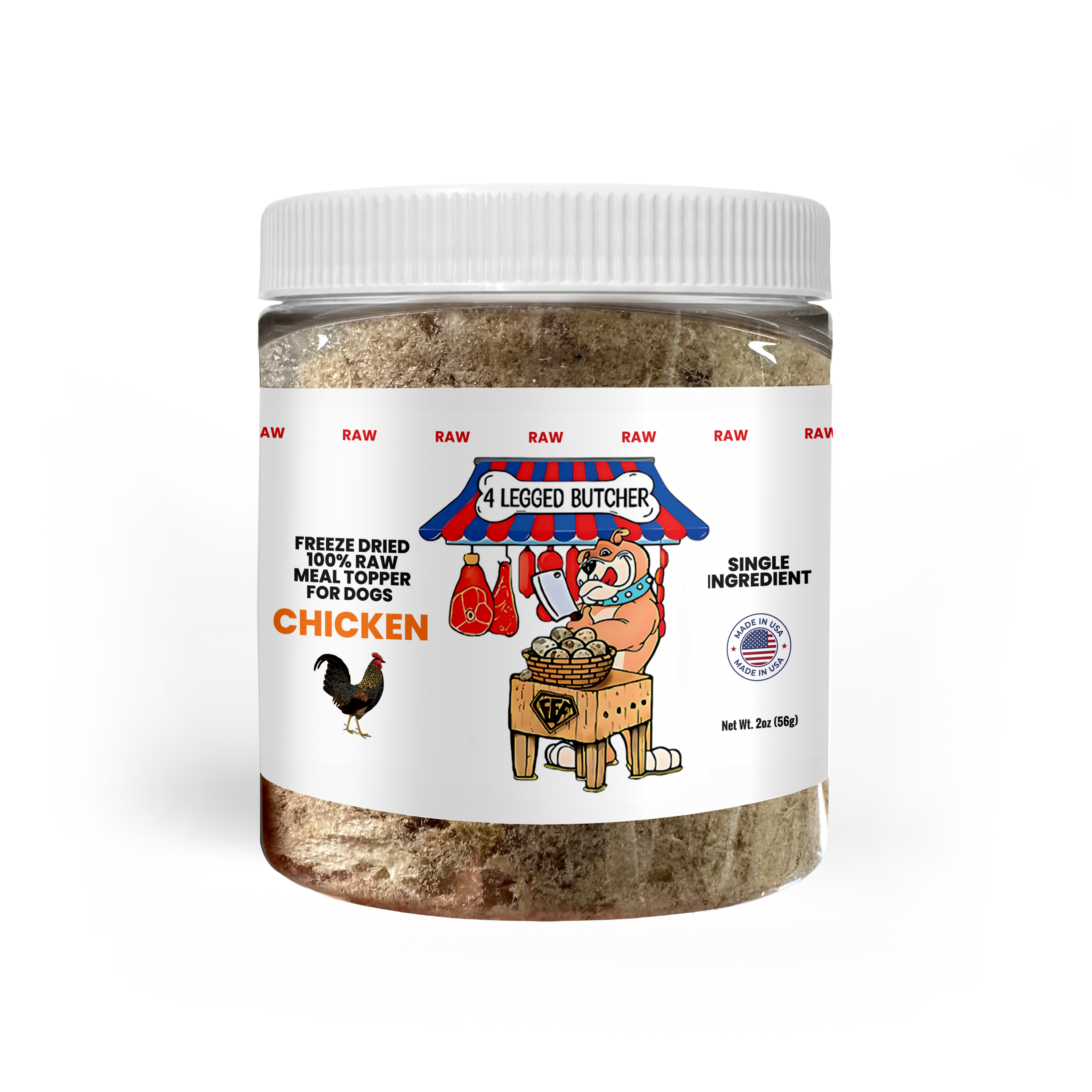 FREEZE DRIED 100% RAW MEAL TOPPER FOR DOGS (CHICKEN)