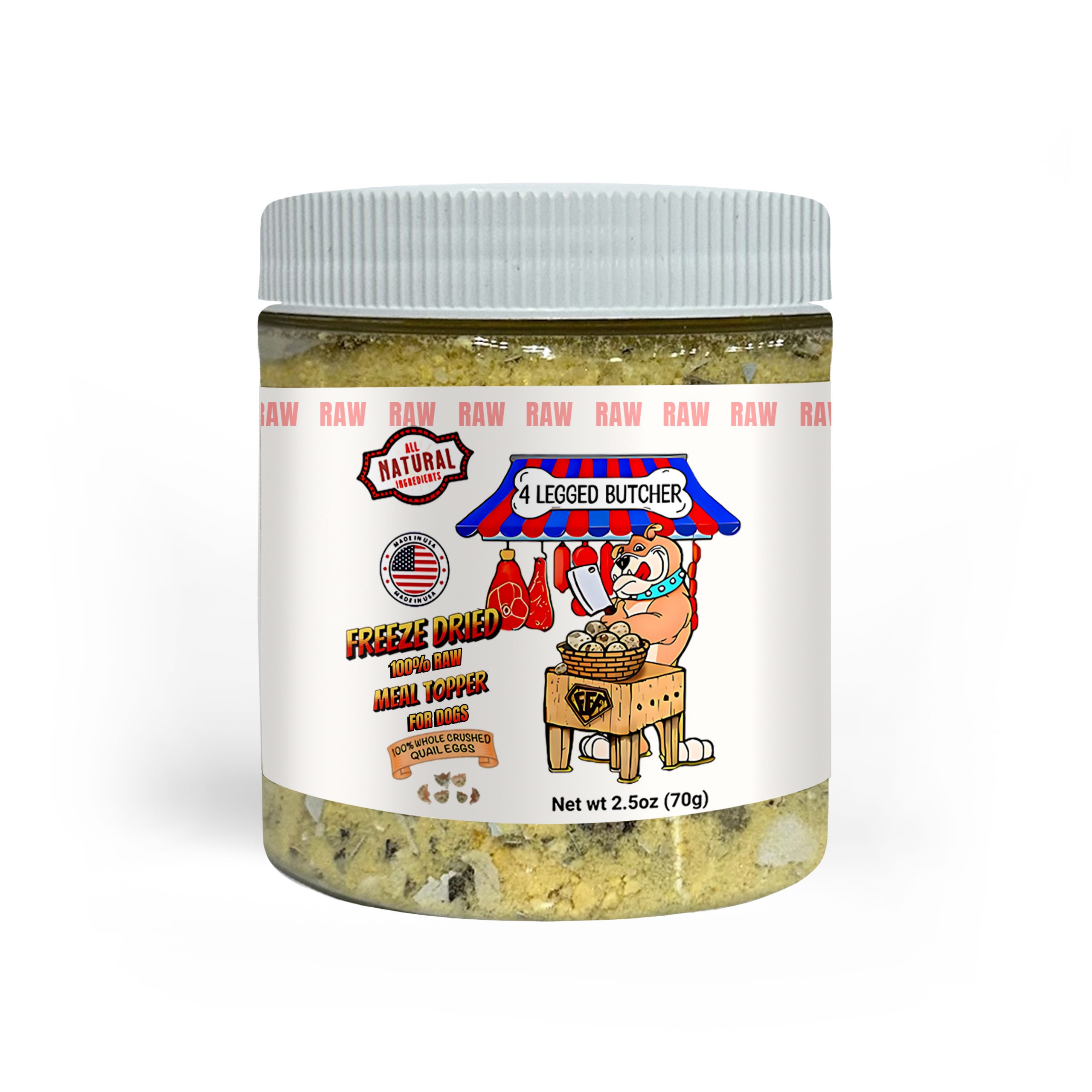FREEZE DRIED 100% RAW MEAL TOPPER FOR DOGS 100% WHOLE CRUSHED QUAIL EGGS