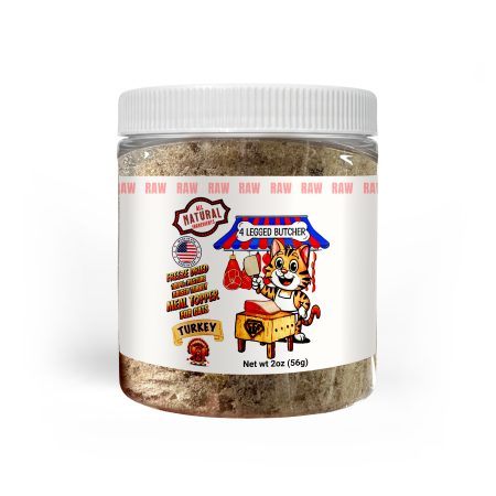 FREEZE DRIED 100% RAW PASTURE RAISED TURKEY MEAL TOPPER FOR CATS